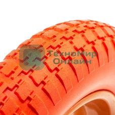 Колесо Palisad полиуретановое 3.00-8 длина оси 90 мм, подшипник 16 мм