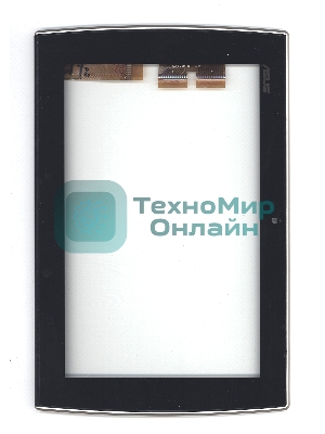 Сенсорное стекло (тачскрин) для Asus Eee Pad Slider SL101, черное с рамкой
