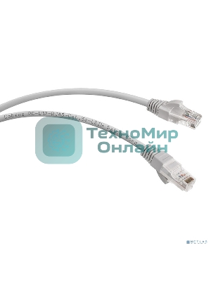 Шнур комм. Cabeus, Cat.5e, неэкр., U/UTP, RJ45/RJ45, LSZH, AWG24, 5м, серый