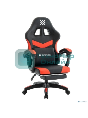 Кресло игровое Defender Runa PRO черный/крас, PU, класс2