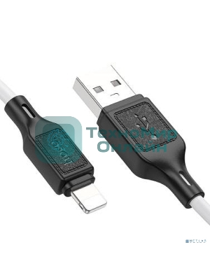 Кабель USB HOCO X90 Lightning/ 1m/ 2,4A/ Силикон/ White