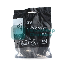 Кабель DVI-D single link Cablexpert CC-DVIL-BK-6, 19M/19M, 1.8м, CCS, черный, экран, феррит.кольца, пакет