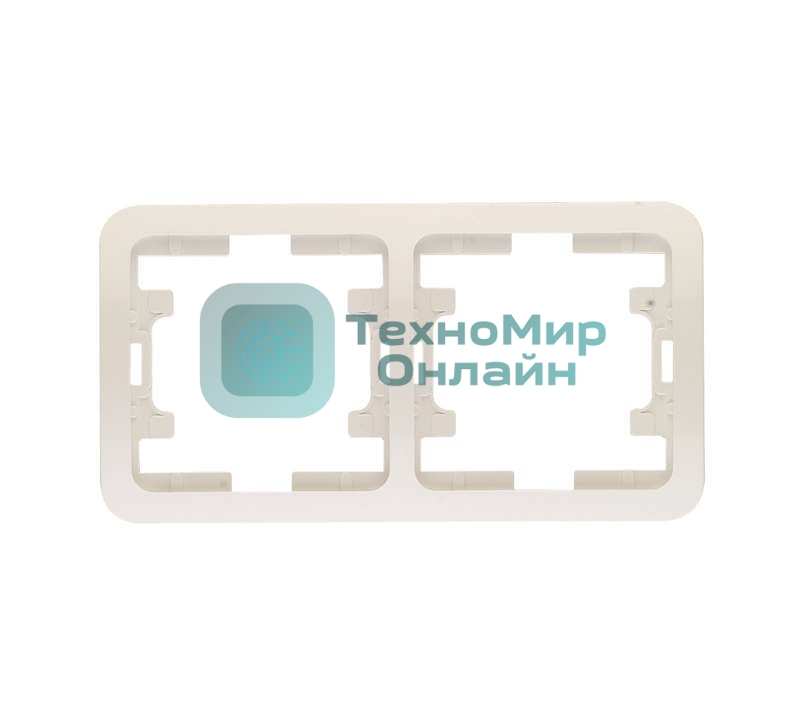 Рамка 2-м Makel Mimoza горизонт. белый