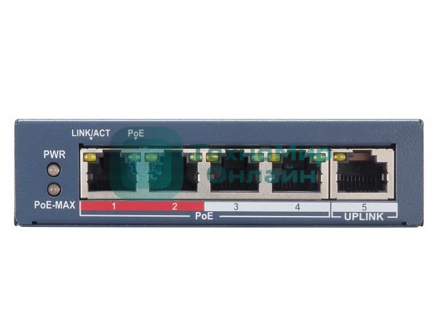 Коммутатор HiWatch SWT-1105P 4x100Mb 1G управляемый