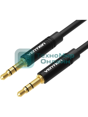 Кабель Vention аудио Jack 3,5 мм M/Jack 3,5 мм M - 1.5м черный Кабель Vention аудио Jack 3,5 мм M/Jack 3,5 мм M - 1.5м черный
