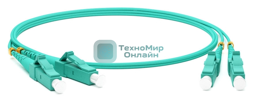 Патч-корд Hyperline волоконно-оптический (шнур) MM 50/125(OM3), LC-LC, duplex, LSZH, 2 м FC-D2-503-LC/PR-LC/PR-H-2M-LSZH-AQ (FC-503-LC-LC-10G-2M)