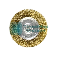 Щетка для дрели Matrix 30 мм, плоская со шпилькой, латунированная витая проволока