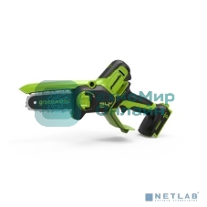 Цепная мини пила GreenWorks G24MCS10 аккумуляторная, 24V, 10 см, без АКБ и ЗУ [2008207]