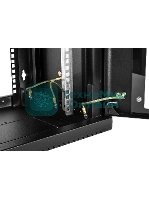 Шкаф коммутационный ЦМО (ШРН-9.500-9005) настенный 9U 600x529 мм пер. дв. стекл 200 кг черный 470 мм 180 град.