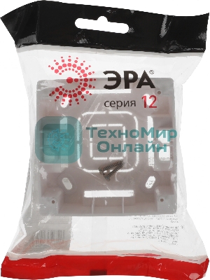 Коробка наклад. монтажа ЭРА 1 пост, ЭРА12, перламутр (20/200/1600)