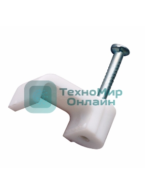 Крепеж кабеля плоский Rexant 5 х 2 мм, белый (упак. 50 шт)