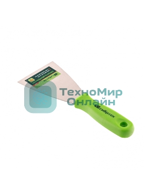 Шпательная лопатка из нержавеющей стали Сибртех, 80 мм, пластмассовая рукоятка