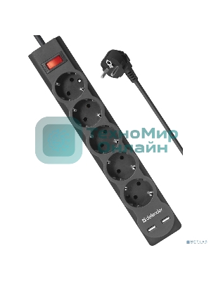 Сетевой фильтр Defender 5M DFS 755 5OUTL.