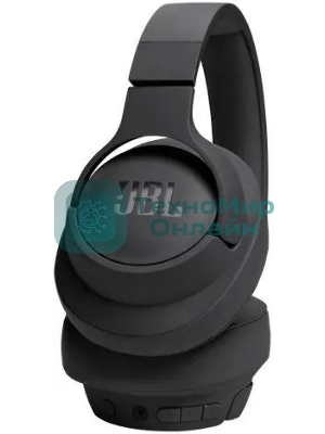 Беспроводные/проводные наушники JBL Tune 720BT черный, полноразмерные, Bluetooth + проводной, быстрая зарядка