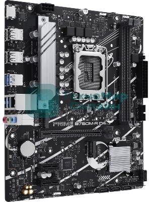 Материнская плата ASUS PRIME B760M-R D4, LGA 1700, Intel B760, 2xDDR4, 4xSATA, 2xM.2, 1xPCIe 4.0 x16, 1xPCIe x1, 1xHDMI, 1x 2.5Gb LAN, 4xUSB-A 2.0, 4xUSB-A 3.2 Gen 1, 3x3.5 мм, 7.1, mATX