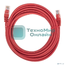 Патч-корд U/UTP Rexant cat.5e, RJ45-RJ45, 26AWG, ZH нг(А)-HF, красный, 5 м