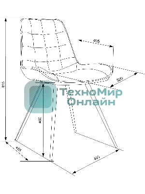 Стул для дома Бюрократ CH-K2_4 комплект 4 шт т.с ерый Holland 18 металл черный на ножках