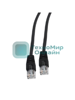 Патч-корд UTP Cablexpert cat.5e, 5м, литой, многожильный черный
