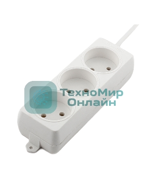 Удлинитель Гарнизон EL-E3-W-5, 3 розетки допустимый ток 6А, длина 5 м