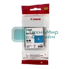 Картридж струйный Canon PFI-102C (0896B001) голубой (130 мл.) для Canon imagePROGRAF iPF605, iPF610., iPF650, iPF655, iPF710, iPF750, iPF755, LP17, iPF510