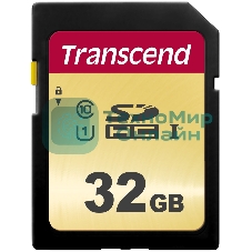 Флеш карта SD 32GB Transcend SDНC UHS-I U1, MLC