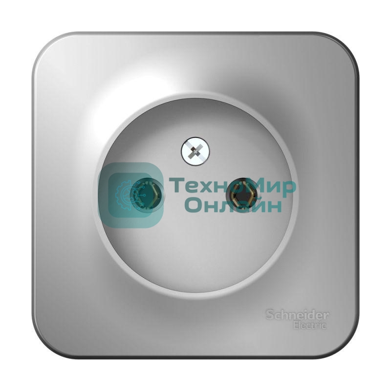 Розетка б/з без шторок 16А, 250В, изолир. пластина SE Blanca наруж Алюминий