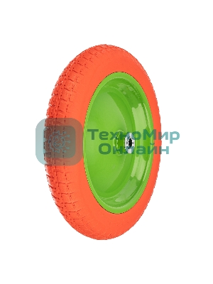 Колесо полиуретановое Сибртех 3.00-8, длина оси 90мм, подшипник 16мм