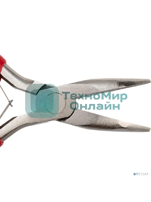 Тонкогубцы изогнутые Rexant Мини 120 мм никелированные, авторазжим, обливные рукоятки