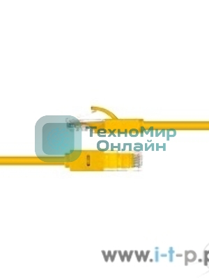 Патч-корд Greenconnect UTP прямой ethernet 0.5m cat.5е, RJ45, литой (Желтый) (GCR-LNC02-0.5m)