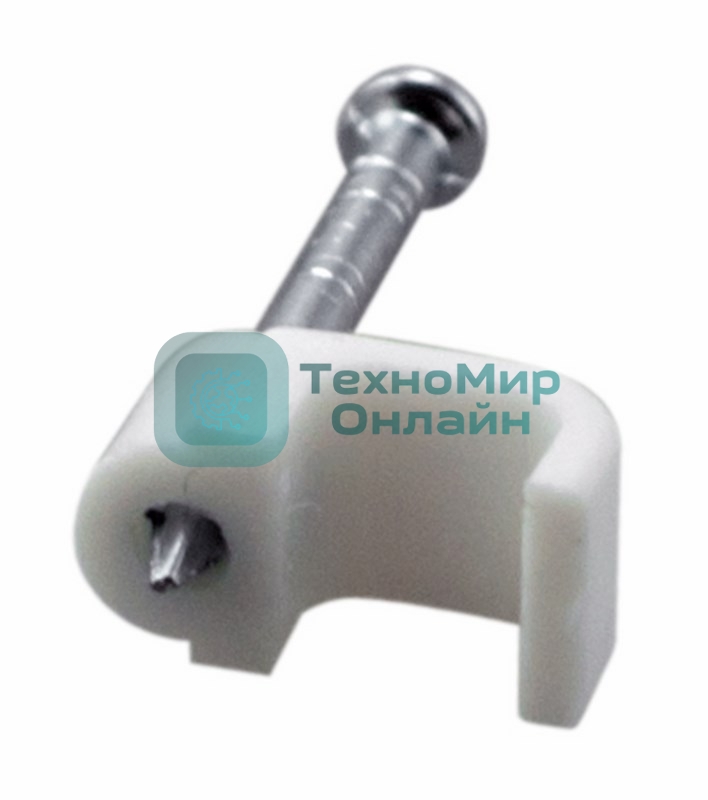 Крепеж кабеля плоский Rexant 6 х 4 мм, белый (упак. 50 шт)