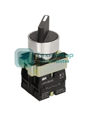 Переключатель LAY5-BD25 на 2 полож. черный I-O станд. ручка IEK BSW60-BD-2-K02