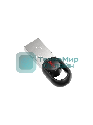 Флешка USB Netac UM2 (NT03UM2N-032G-20BK), 32Gb, USB 2.0, R/W 100/40, серебристый/черный
