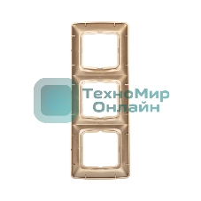 Рамка Kranz 3-я DEA горизонтальная Золотой металлик (1/10/120)