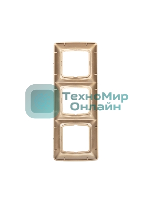 Рамка Kranz 3-я DEA горизонтальная Золотой металлик (1/10/120)