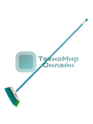 Щетка Home Palisad пластмассовая для подмет. пола с комбин. щетиной, 27 см, с черенком, 120 cм