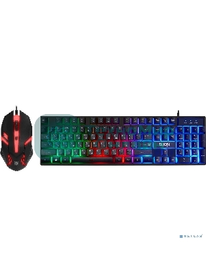 Комплект клавиатура+мышь Defender Glion C-123 проводной, USB, 1600 DPI, чёрный