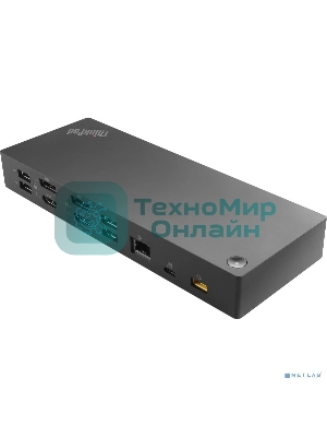 Док-станция Lenovo ThinkPad Hybrid USB-C with USB-A (2x DP, 2x HDMI, 3x USB A 3.1 Gen 2, 2x USB 2.0 1x USB Type-C, 1x RJ-45, 1x Combo Audio Jack 3.5mm/Kensington Lock, USB-C cable with USB-C to USB-A dongle/Up to 2 ext monitors (40AF0135EU)