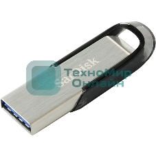 Флешка USB Sandisk CZ73 Cruzer Ultra Flair (SDCZ73-032G-G46), 32Gb, USB 3.0, R/W 150/45, серебристый/черный
