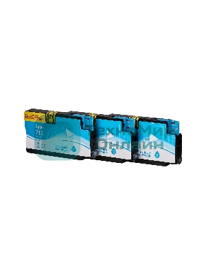 Набор струйных картриджей Sakura CZ134A (№711 Cyan 3-pack) для HP, голубой, 26 мл.