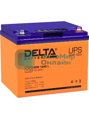Батарея для ИБП Delta DTM 1240 L (12V, 40Ah) с увеличенным сроком службы (10 лет)