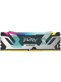 Оперативная память Kingston Fury Renegade, DDR5, 16Gb (1x16Gb), 6400MHz, CL32, DIMM, с радиатором, RGB, серебристый/черный