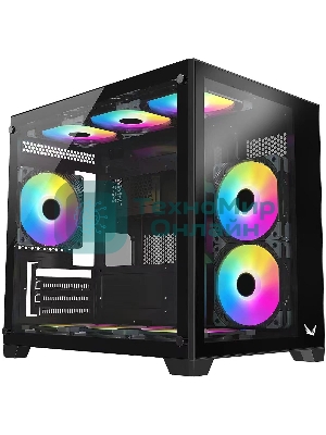 Компьютерный корпус AeroCool/Formula Crystal Z5 черный без БП mATX 1x120мм 2xUSB 2.0 1xUSB 3.0 audio bott PSU