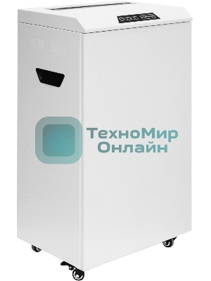 Шредер ГЕЛЕОС УО90-5, DIN P-5 (4 ур-нь секр.), фрагмент 1,9х15мм, 18-21 лист (70г/м2), CD/пл.карты/скрепки/скобы, 90 литров