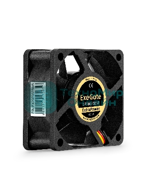Вентилятор для корпуса ExeGate ExtraPower EP06025B3P черный, 60 мм, 4500 об/мин, 31 дБ, 3 pin