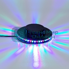 Диско-лампа Летающая тарелка 48 LED, черный корпус, 230В Neon-night