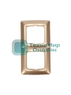 Рамка Kranz 2-я DEA горизонтальная Золотой металлик (1/10/180)