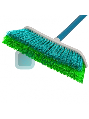 Щетка Home Palisad пластмассовая для подмет. пола с комбин. щетиной, 27 см, с черенком, 120 cм