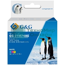 Картридж струйный G&G GG-3YM74AE 653 многоцветный (18 мл) для HP DeskJet Plus Ink Advantage 6075/6475