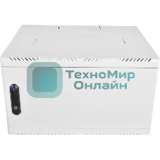 Шкаф коммутационный ЦМО (ШРН-6.650.1-9005) настенный 6U 600x650 мм пер. дв. металл 200 кг черный 470 мм 180 град.