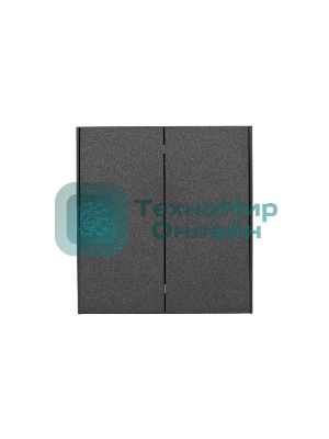 Выключатель Kranz STRONG 2 кл для жалюзи возвратный 10А с/у графит